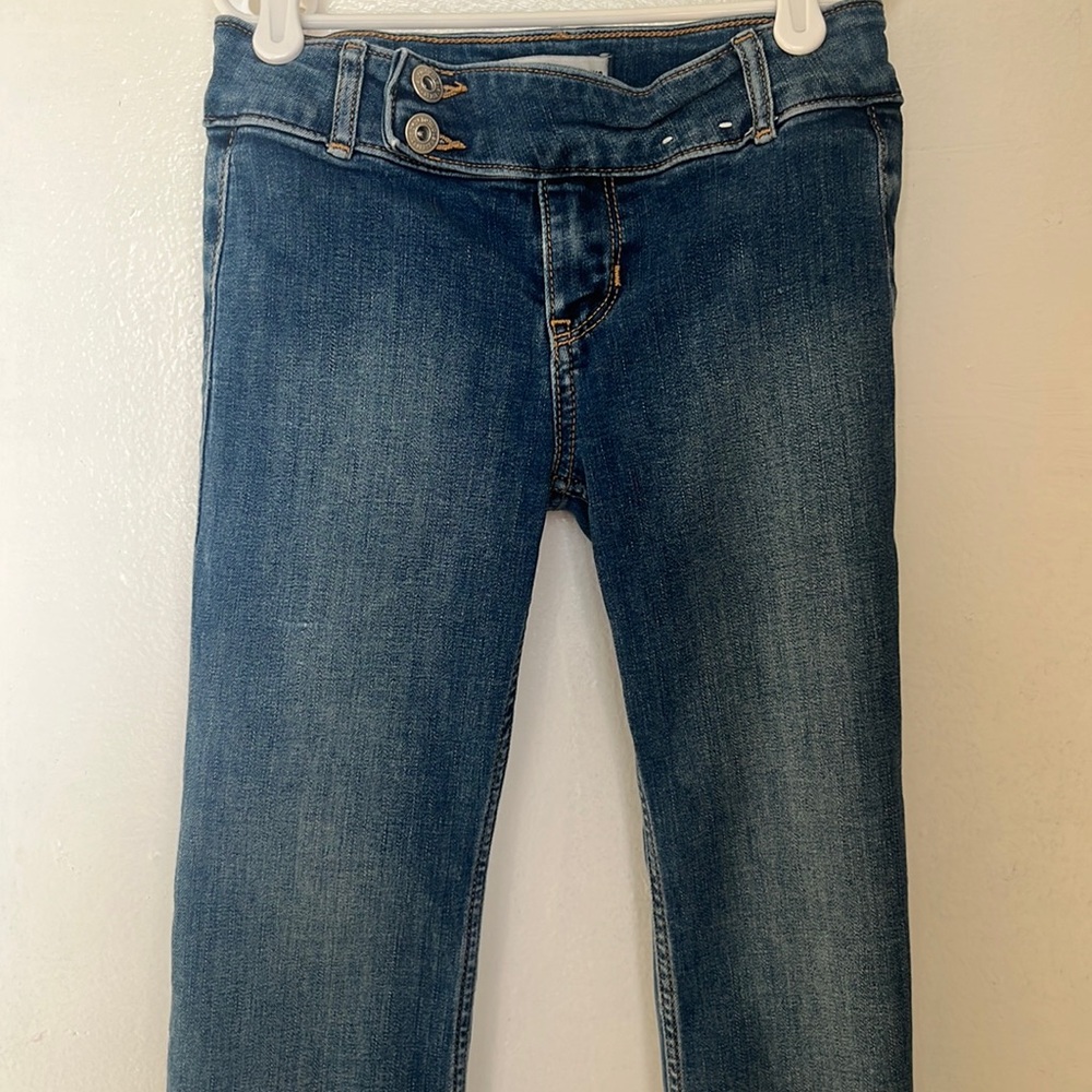 Abercrombie low rise boot girls jeans